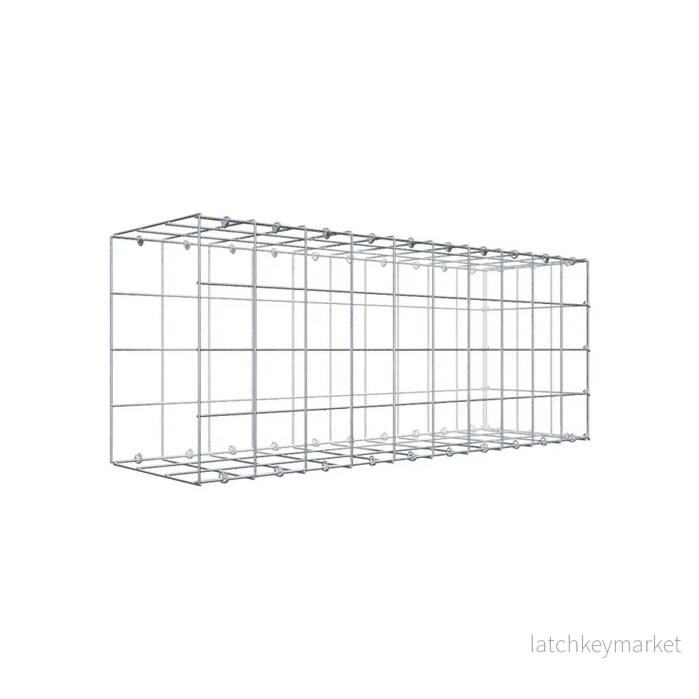 Typ 2 påbyggnadsgabion 100 cm x 40 cm x 30 cm (L x H x D), maskstorlek 10 cm x 10 cm, C-ring Typ 2 påbyggnadsgabion 100 cm x 40 cm x 30 cm (L x H x D), maskstorlek 10 cm x 10 cm, C-ring