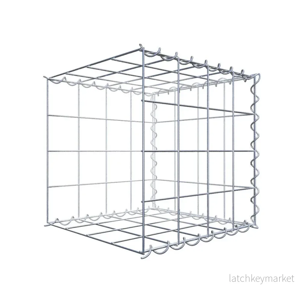 Extra gabion typ 2 40 cm x 40 cm x 40 cm (L x H x D), maskstorlek 10 cm x 10 cm, spiral Extra gabion typ 2 40 cm x 40 cm x 40 cm (L x H x D), maskstorlek 10 cm x 10 cm, spiral