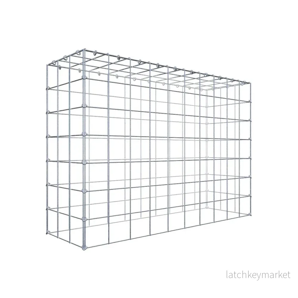 Typ 3 påbyggnadsgabion 100 cm x 70 cm x 30 cm (L x H x D), maskstorlek 10 cm x 10 cm, C-ring Typ 3 påbyggnadsgabion 100 cm x 70 cm x 30 cm (L x H x D), maskstorlek 10 cm x 10 cm, C-ring