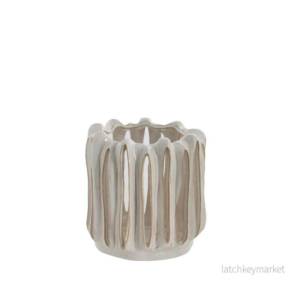 Marlille lykta H16,5 cm. vit