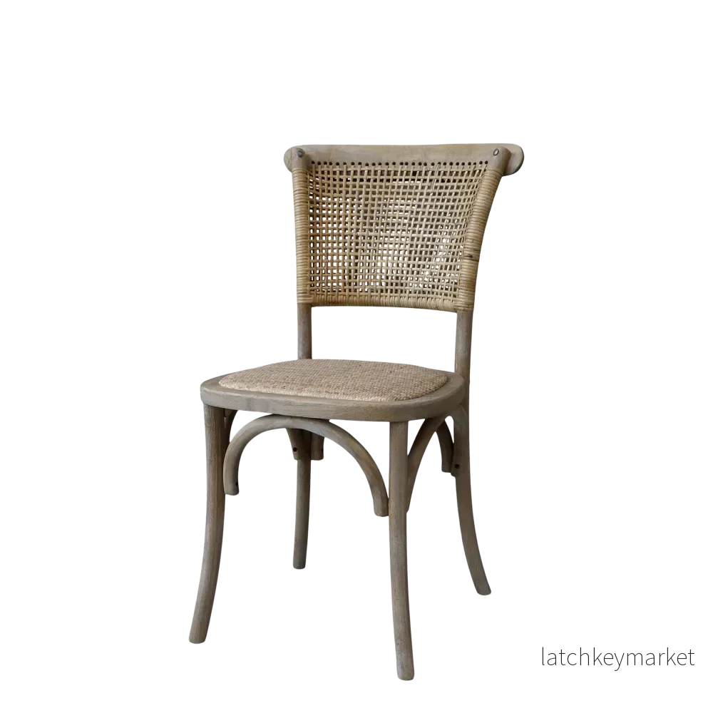 Chic Antique Stol 2-pack Fransk matstol m. flätad sits & rygg Chic Antique Stol 2-pack Fransk matstol m. flätad sits & rygg
