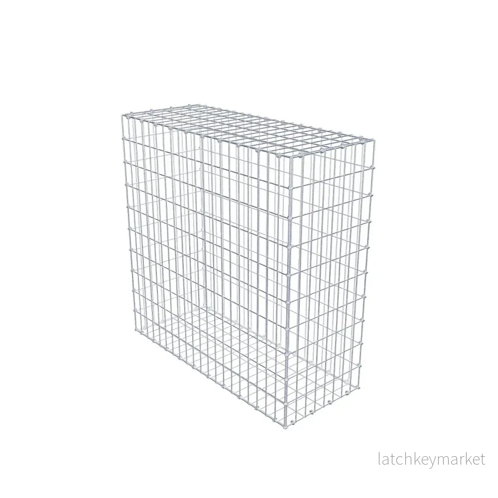Gabion 100 cm x 100 cm x 40 cm (L x H x D), maskstorlek 5 x 10 cm, spiralring Gabion 100 cm x 100 cm x 40 cm (L x H x D), maskstorlek 5 x 10 cm, spiralring