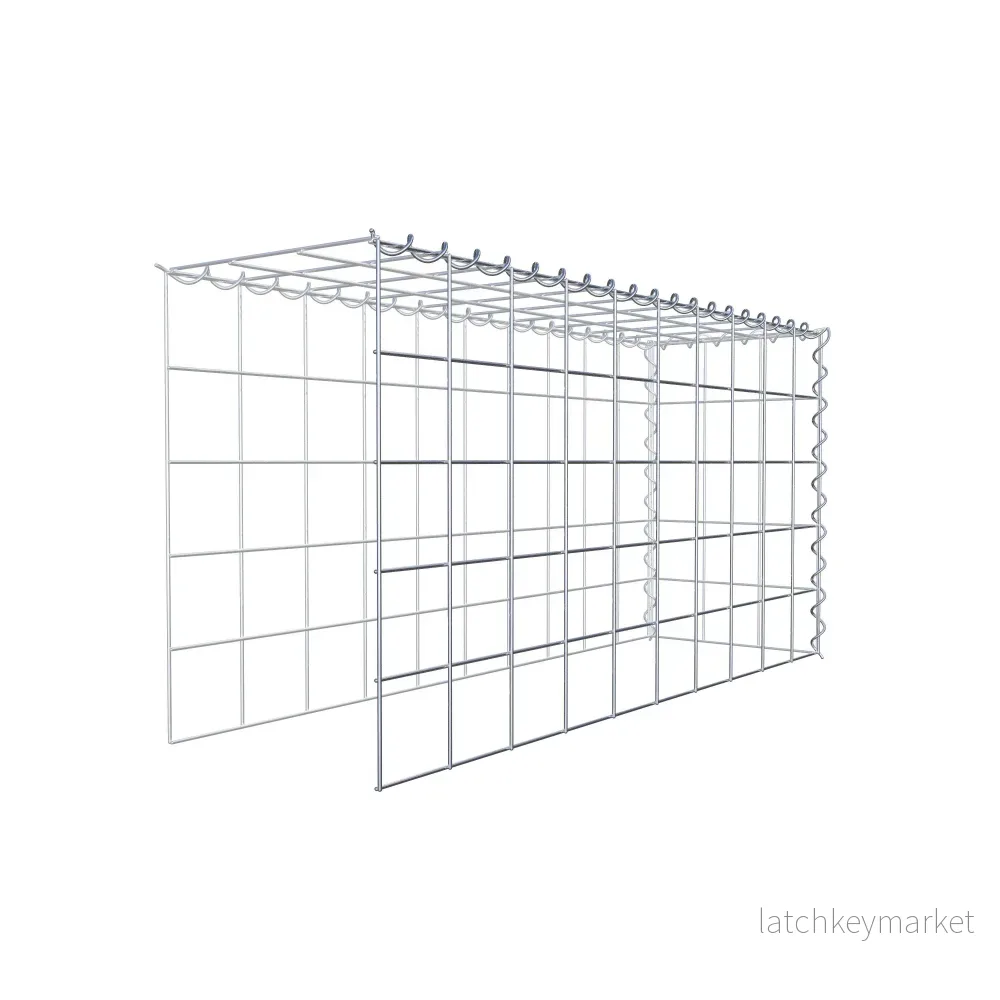 Påväxt gabion typ 4 100 cm x 50 cm x 30 cm (L x H x D), maskstorlek 10 cm x 10 cm, spiral - Bild 3
