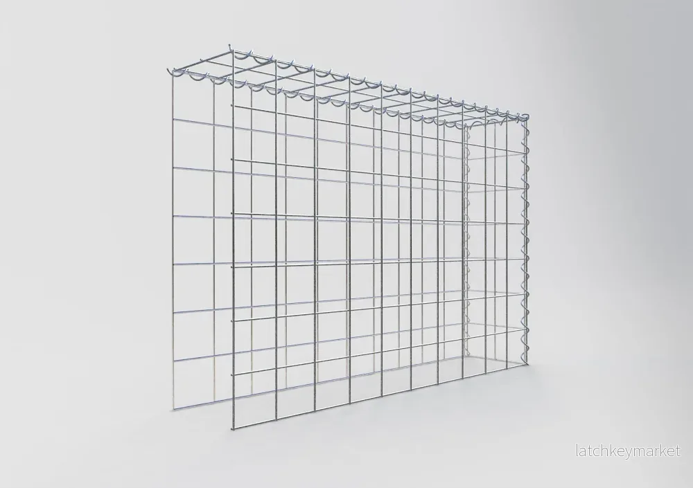 Extra gabion typ 4 100 cm x 70 cm x 20 cm (L x H x D), maskstorlek 10 cm x 10 cm, spiral - Bild 2