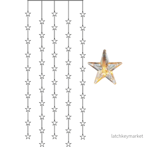 Belysning Jul Ljusgardin Star 90x200 cm - Bild 3