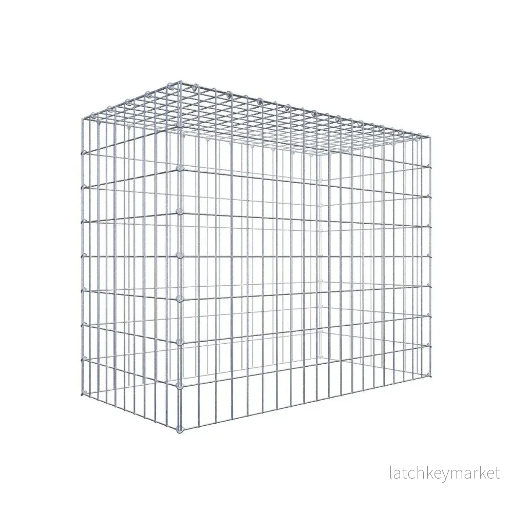 Typ 3 påbyggnadsgabion 100 cm x 80 cm x 50 cm (L x H x D), maskstorlek 5 cm x 10 cm, C-ring Typ 3 påbyggnadsgabion 100 cm x 80 cm x 50 cm (L x H x D), maskstorlek 5 cm x 10 cm, C-ring