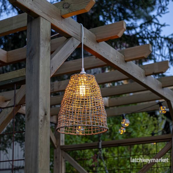 Div. Trädgårdsbelysning Lampskärm + sladdställ för utomhus 33 cm - Bild 3