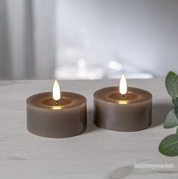 Batteridrivet LED Värmeljus 2-pack Flamme Flow 7×5,5cm Mullvad Batteridrivet LED Värmeljus 2-pack Flamme Flow 7×5,5cm Mullvad