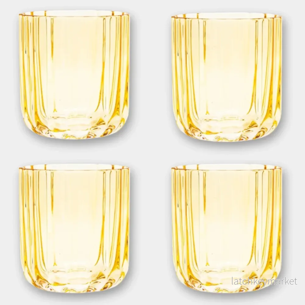 Tumblerglas gul 35 cl 4-pack