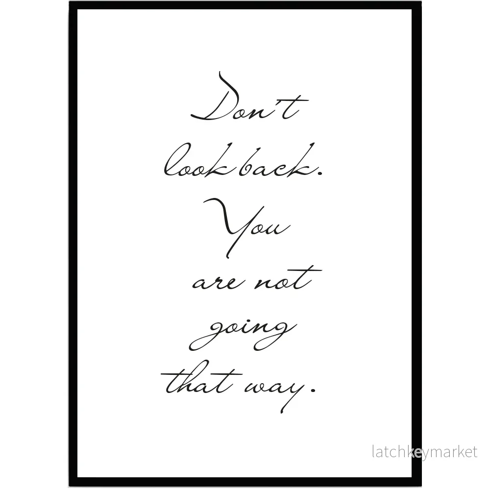 Poster Don´t look back