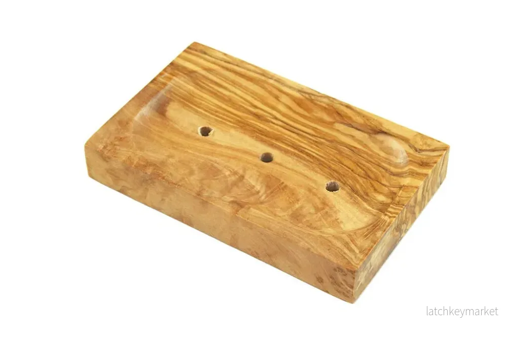 Olive Wood Square Soap Dish “Small” - Bild 2