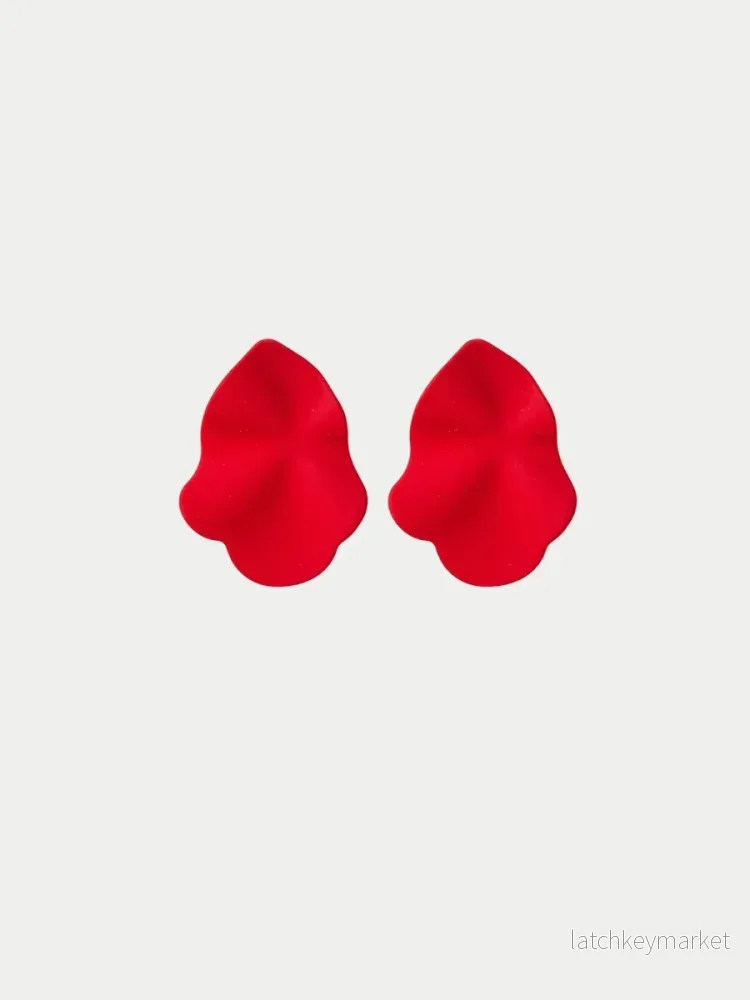 Lip Örhängen, Small, Red