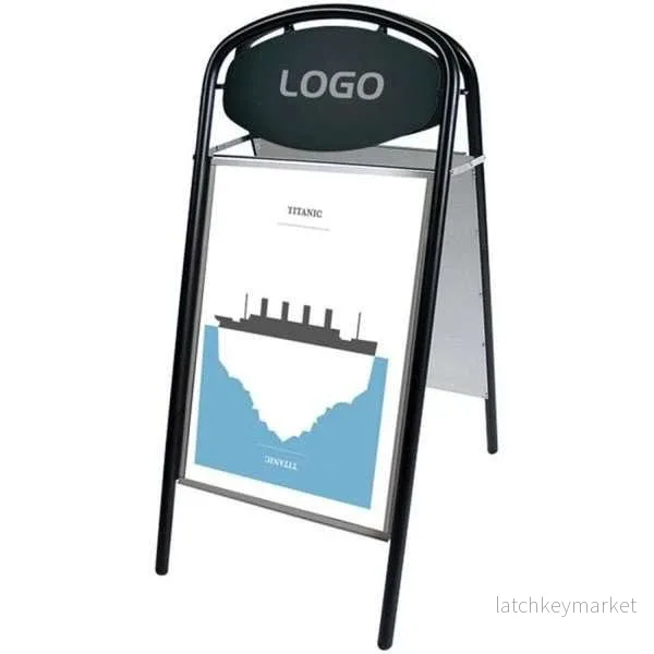 Expo Ellipse gatuskylt med logotyp – 50×70 cm – svart Expo Ellipse gatuskylt med logotyp – 50×70 cm – svart