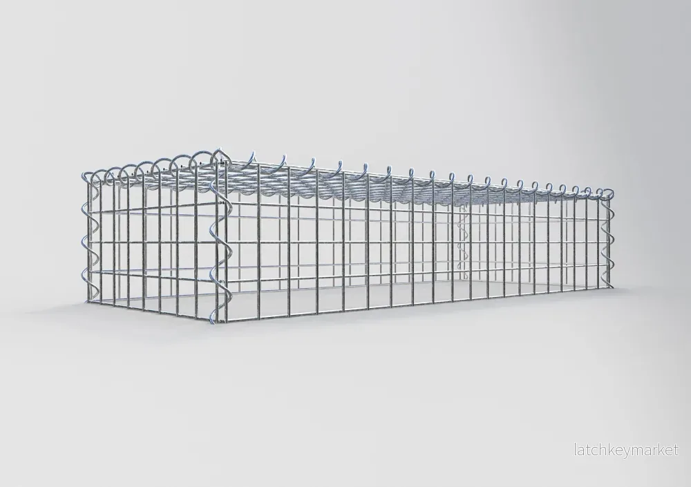 Extra gabion typ 3 100 cm x 20 cm x 40 cm (L x H x D), maskstorlek 5 cm x 5 cm, spiral - Bild 2
