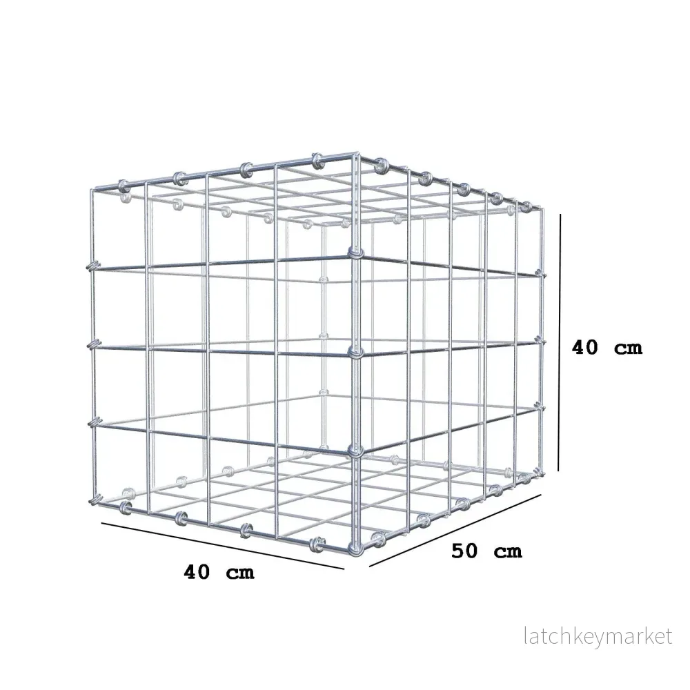 Gabion 50 cm x 40 cm x 40 cm (L x H x D), maskstorlek 10 x 10 cm, spiralring - Bild 2