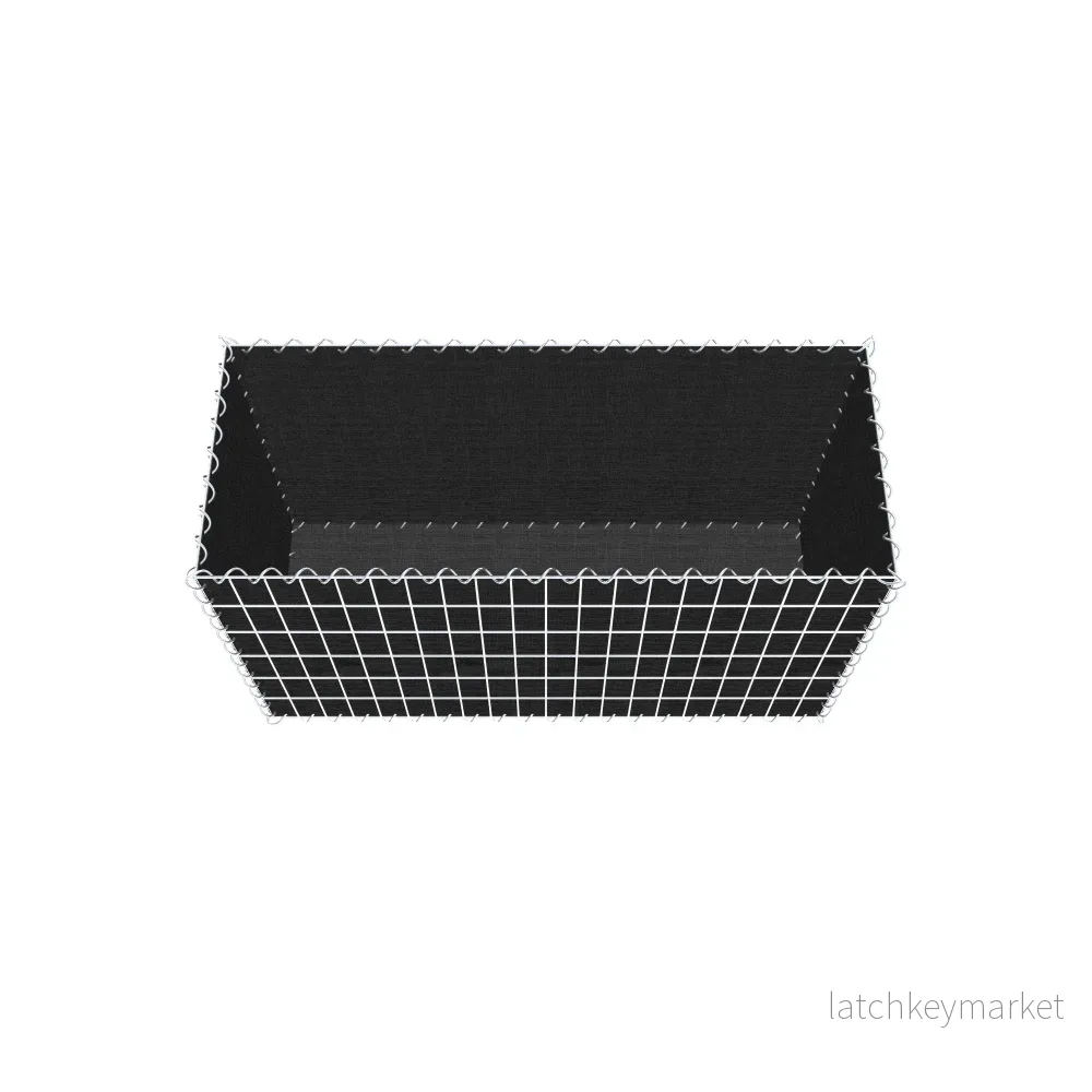Grön gabion med fleece 100 cm x 60 cm x 40 cm (L x H x D), maskstorlek 5 cm x 10 cm, spiral - Bild 3