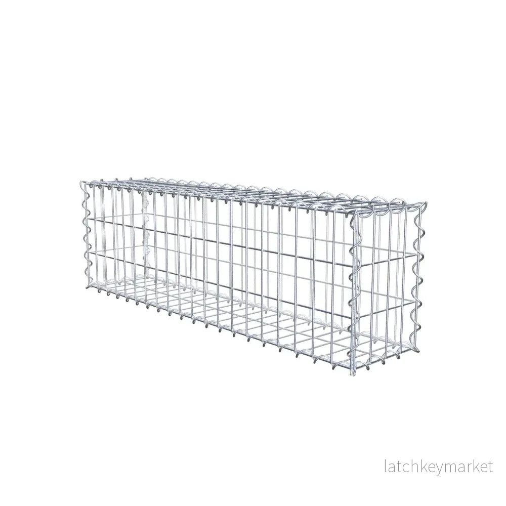 Gabion 100 cm x 30 cm x 20 cm (L x H x D), maskstorlek 5 cm x 10 cm, spiral Gabion 100 cm x 30 cm x 20 cm (L x H x D), maskstorlek 5 cm x 10 cm, spiral