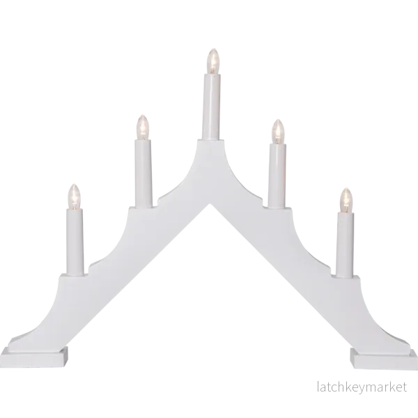 Adventsljusstake ALMA 44x5,5x33,5 cm Vit - Bild 2