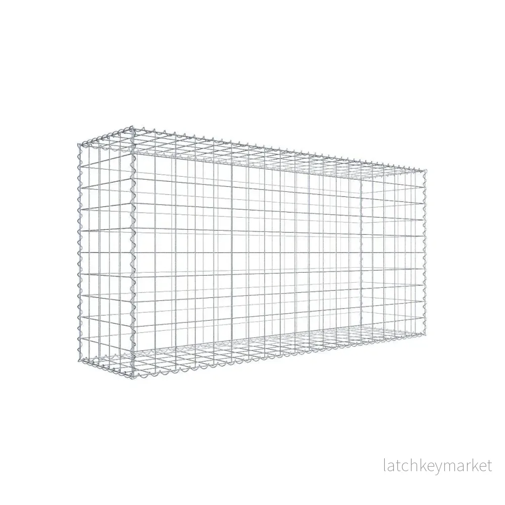Gabion 200 cm x 100 cm x 50 cm (L x H x D), maskstorlek 10 cm x 10 cm, spiral Gabion 200 cm x 100 cm x 50 cm (L x H x D), maskstorlek 10 cm x 10 cm, spiral
