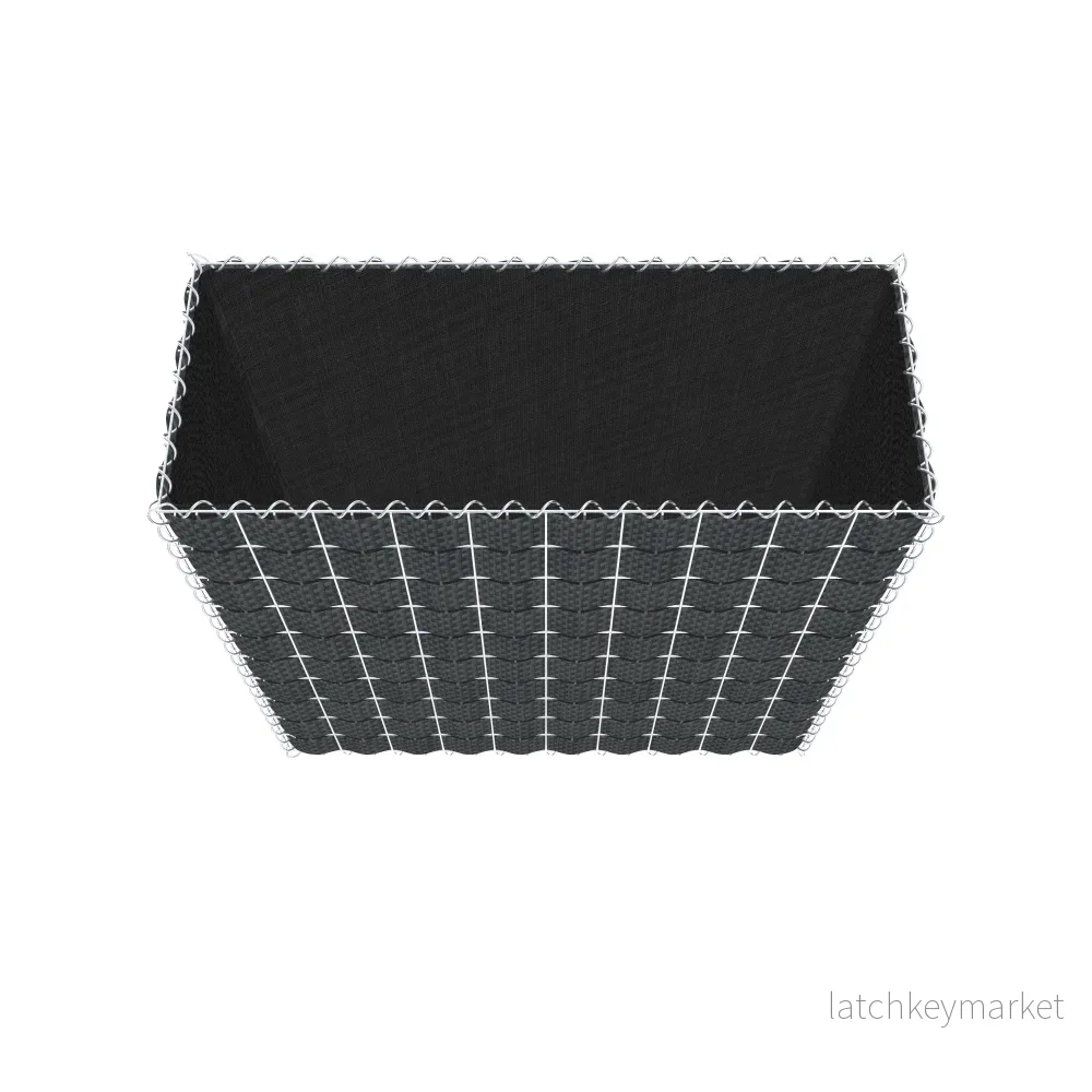 Beplanterad gabion med fleece & insynsskydd 100 cm x 100 cm x 40 cm (L x H x D), maskstorlek 5 cm x 10 cm, spiral - Bild 3