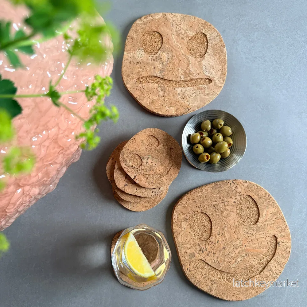 Oscar Cedon Smiley Happy Cork Trivet - Bild 2