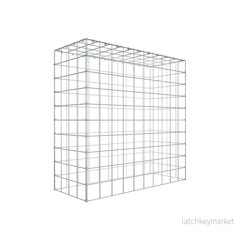 Typ 3 påbyggnadsgabion 100 cm x 100 cm x 40 cm (L x H x D), maskstorlek 10 cm x 10 cm, C-ring Typ 3 påbyggnadsgabion 100 cm x 100 cm x 40 cm (L x H x D), maskstorlek 10 cm x 10 cm, C-ring