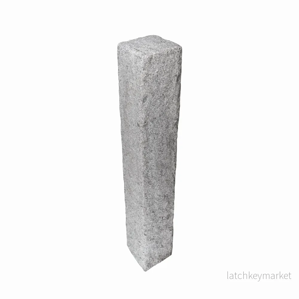 Granitstolpe Bergama Grå Rustik 1500x250x250 Granitstolpe Bergama Grå Rustik 1500x250x250
