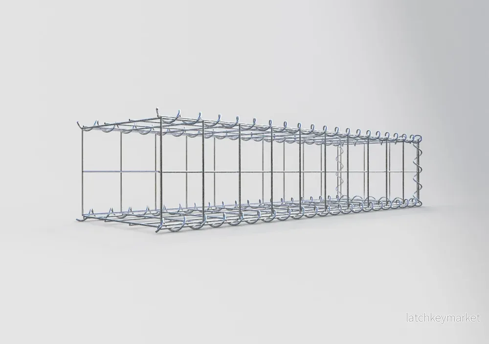 Extra gabion typ 2 100 cm x 20 cm x 30 cm (L x H x D), maskstorlek 10 cm x 10 cm, spiral - Bild 2
