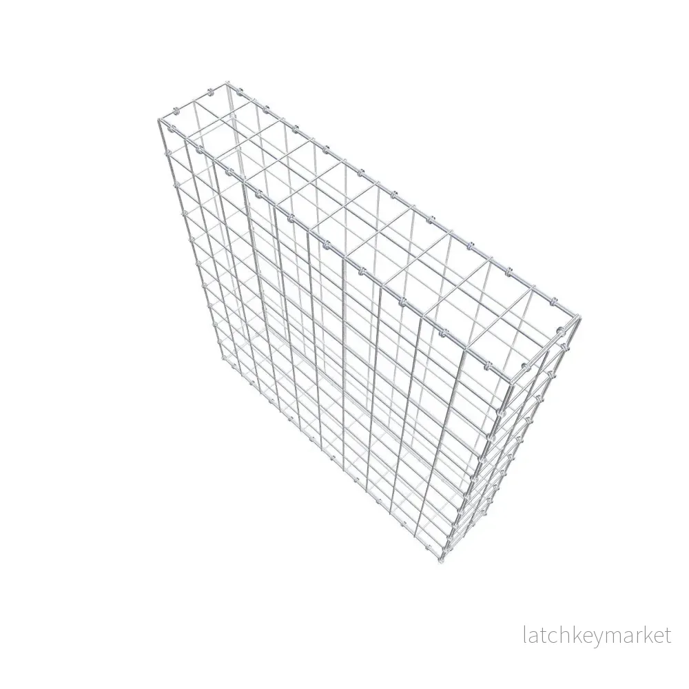 Gabion 100 cm x 100 cm x 20 cm (L x H x D), maskstorlek 10 x 10 cm, spiralring - Bild 3