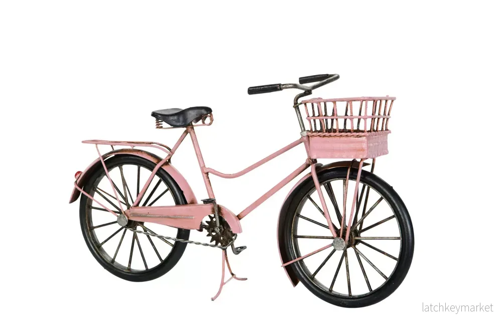 Dekoration Metalldekoration Cykel Dam Rosa 30 cm REA Dekoration Metalldekoration Cykel Dam Rosa 30 cm REA