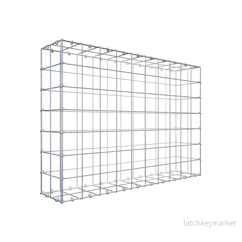 Gabion 100 cm x 70 cm x 20 cm (L x H x D), maskstorlek 10 cm x 10 cm, C-ring Gabion 100 cm x 70 cm x 20 cm (L x H x D), maskstorlek 10 cm x 10 cm, C-ring