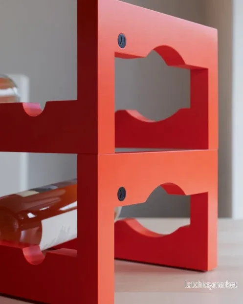 Massproductions Silo Stackable Wine Rack Red - Bild 3