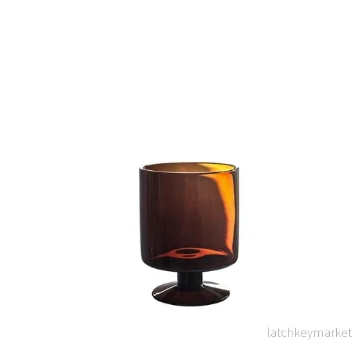 Stemmed Glass Brown Stemmed Glass Brown