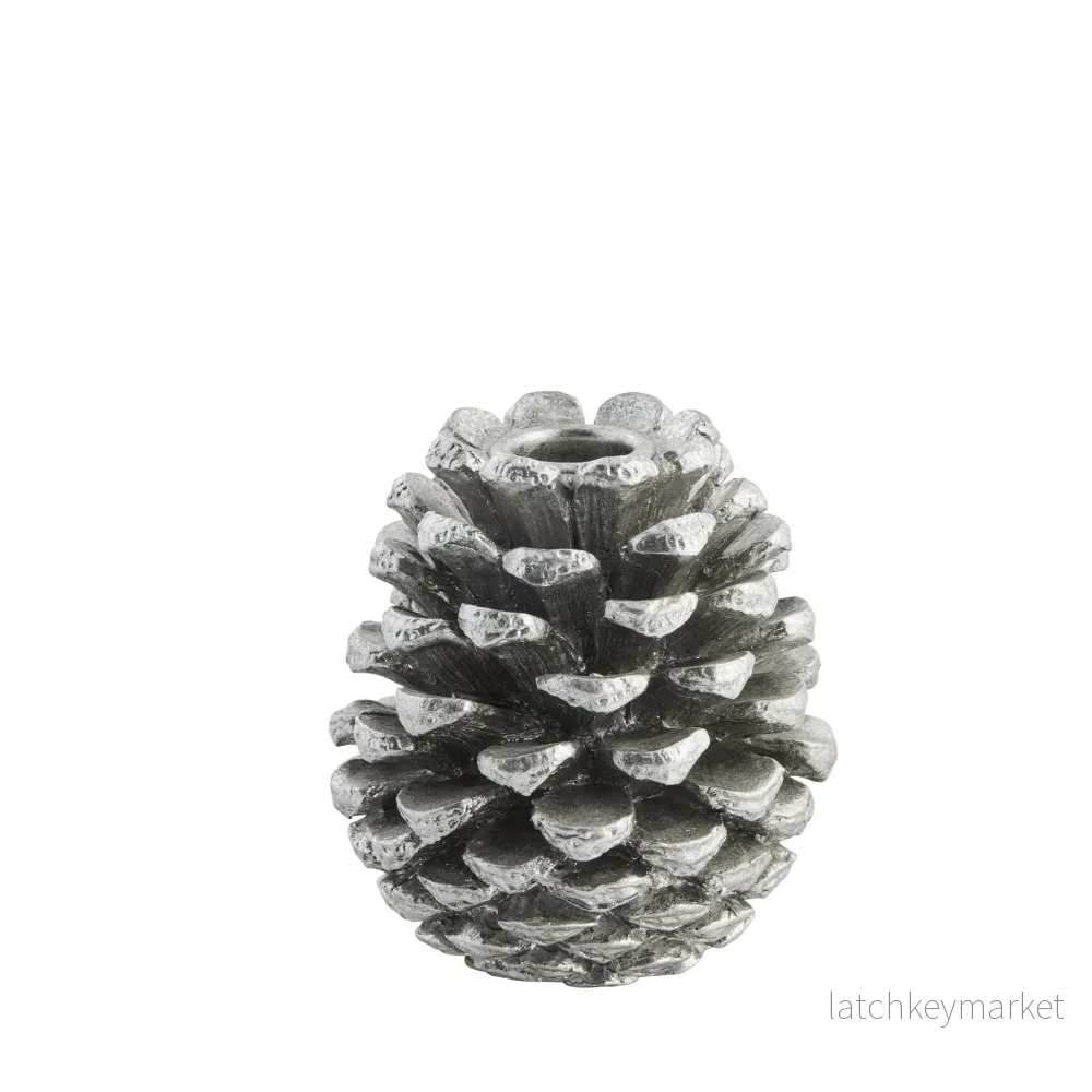 Serafina ljushållare L9,5XB9,5XH10,2 cm. antikt silver Serafina ljushållare L9,5XB9,5XH10,2 cm. antikt silver