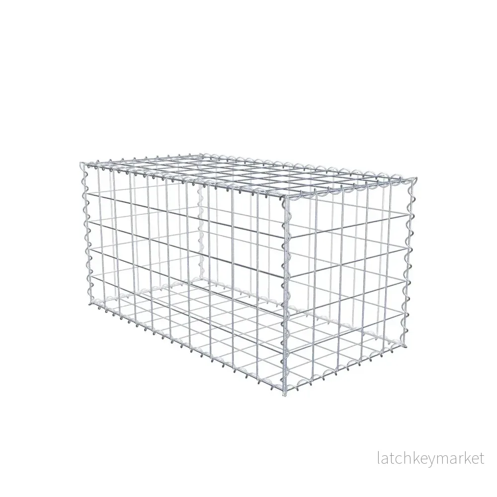 Gabion 100 cm x 50 cm x 50 cm (L x H x D), maskstorlek 10 cm x 10 cm, spiral Gabion 100 cm x 50 cm x 50 cm (L x H x D), maskstorlek 10 cm x 10 cm, spiral