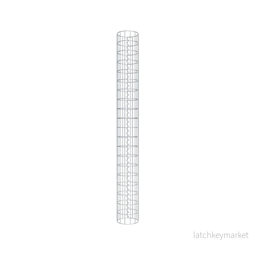 Gabionpelare, rund, varmförzinkad, 22 cm diameter, 200 cm höjd, MW 5 cm x 10 cm - Bild 3