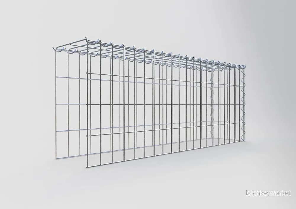 Extra gabion typ 4 100 cm x 40 cm x 20 cm (L x H x D), maskstorlek 5 cm x 10 cm, spiral - Bild 2