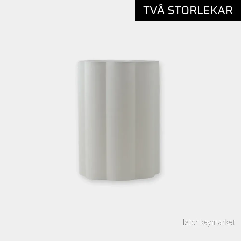 Lampskärm Flower Linne vit (H 28 cm/H 35 cm)