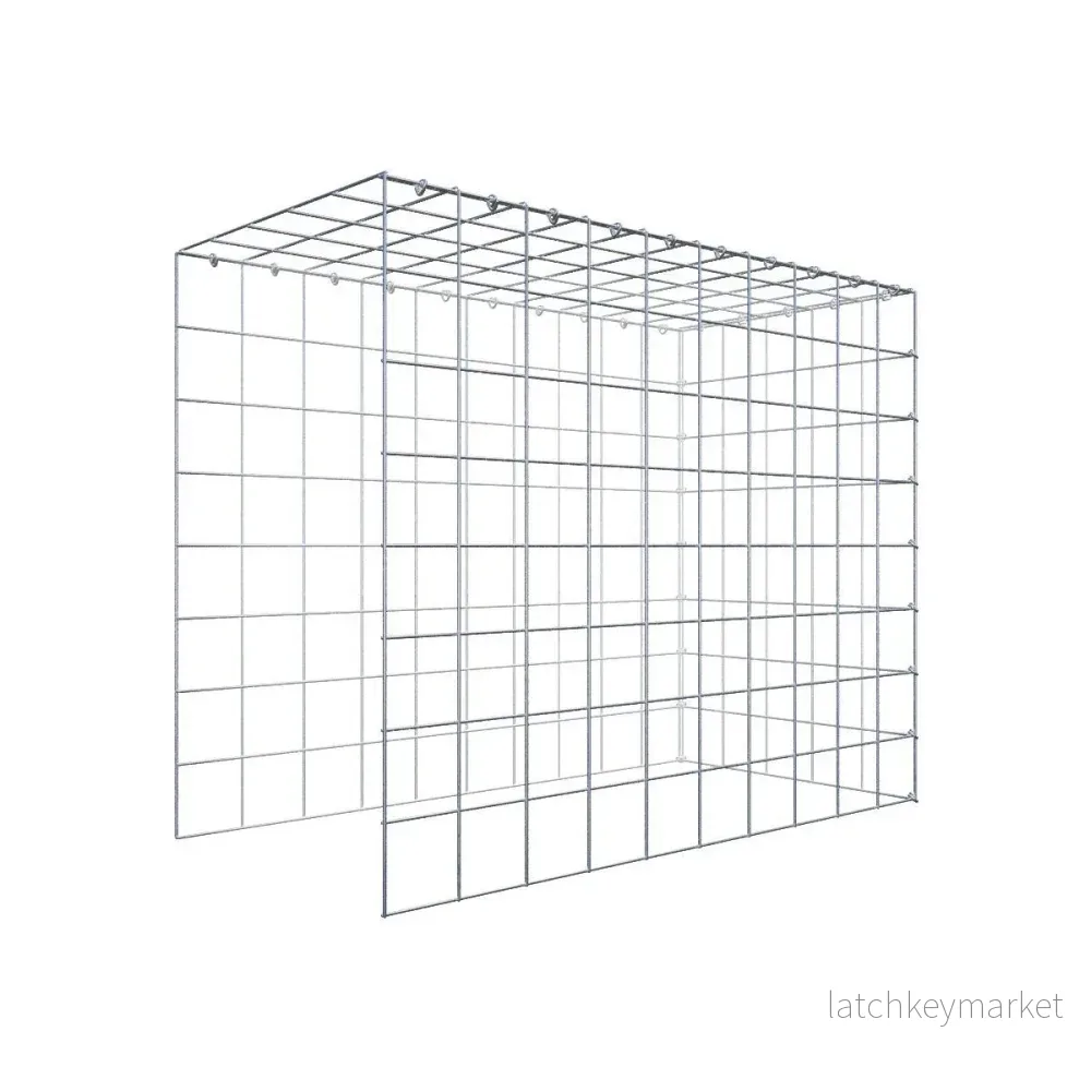 Extra gabion typ 4 100 cm x 80 cm x 50 cm (L x H x D), maskstorlek 10 cm x 10 cm, C-ring Extra gabion typ 4 100 cm x 80 cm x 50 cm (L x H x D), maskstorlek 10 cm x 10 cm, C-ring