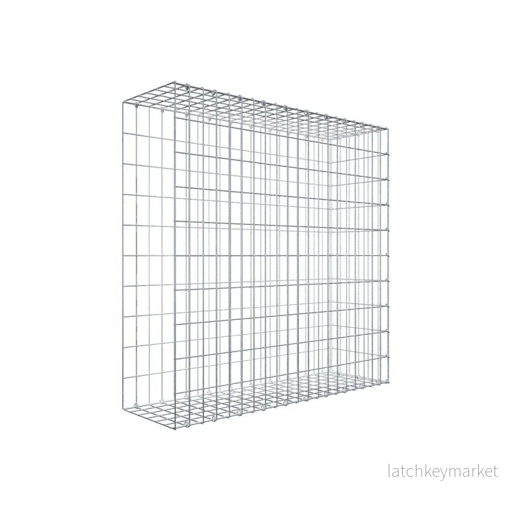 Extra gabion typ 2 100 cm x 100 cm x 30 cm, maskstorlek 5 cm x 10 cm, C-ring Extra gabion typ 2 100 cm x 100 cm x 30 cm, maskstorlek 5 cm x 10 cm, C-ring
