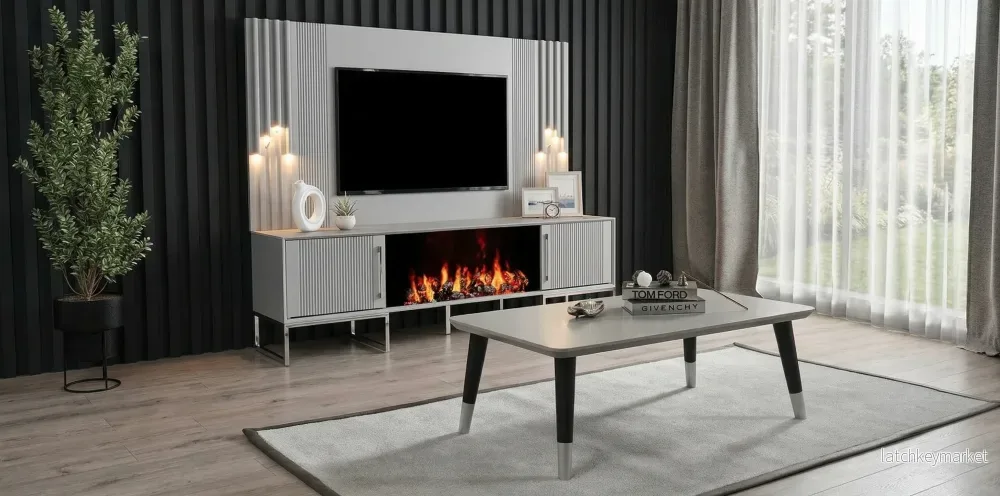 đ Brussel HemPaket (Hörnsoffa â TV-bĂ€nk â Soffbord â SĂ€ng med förvaring) - Bild 2