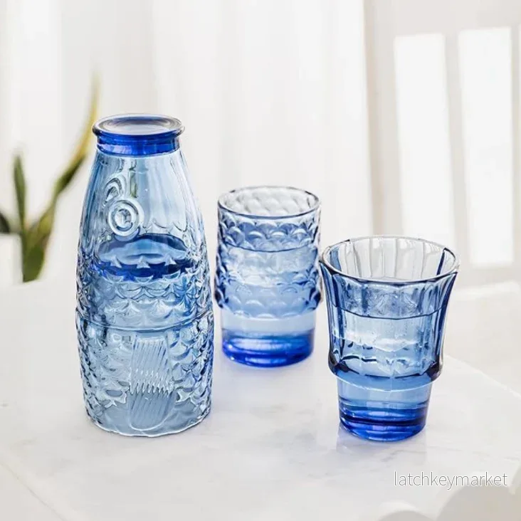 Fish Stacking Glass - Set of 4 250ml (Blue) - Bild 2