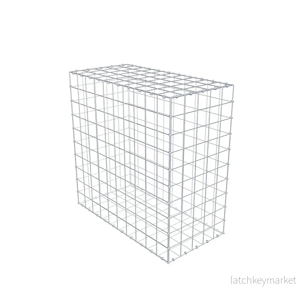 Gabion 100 cm x 100 cm x 50 cm (L x H x D), maskstorlek 10 x 10 cm, spiralring Gabion 100 cm x 100 cm x 50 cm (L x H x D), maskstorlek 10 x 10 cm, spiralring