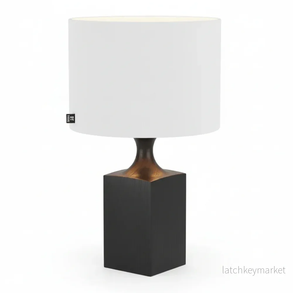 Woody bordslampa svart/vit Woody bordslampa svart/vit
