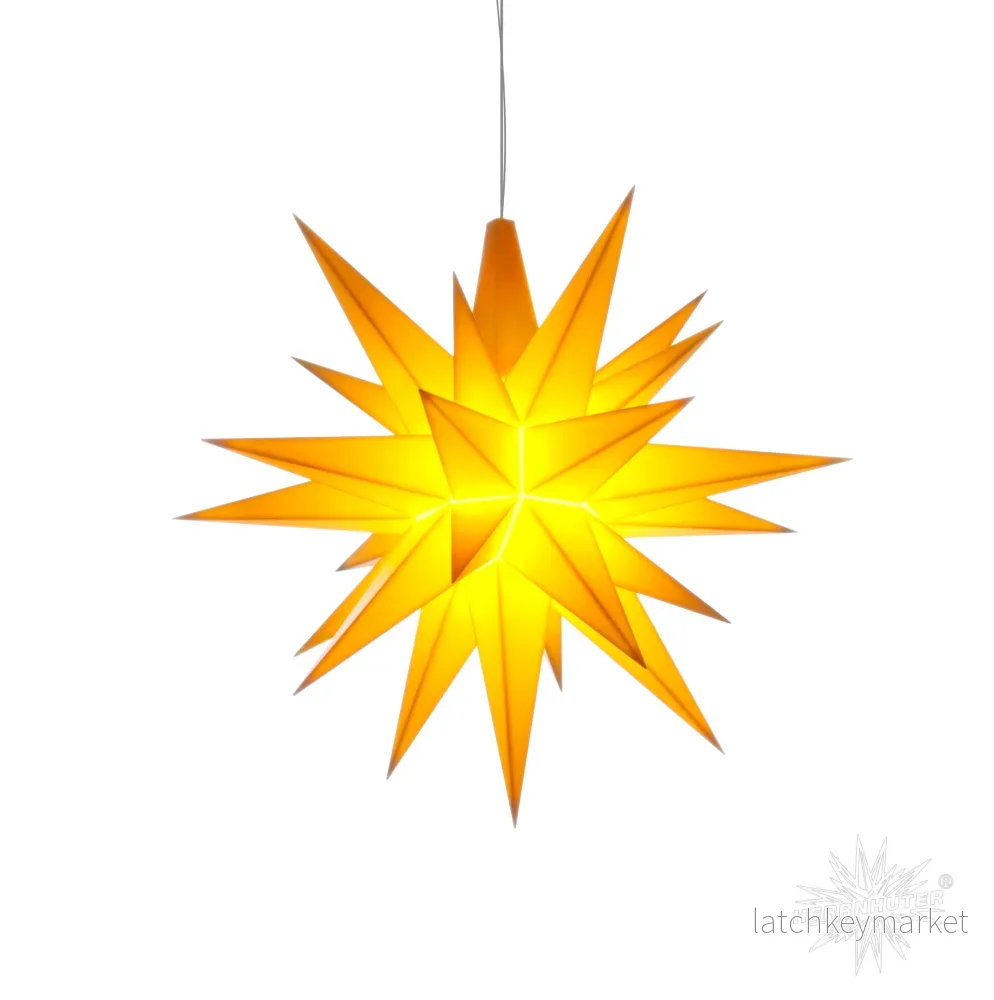 Liten adventsstjärna gul plast 13 cm Liten adventsstjärna gul plast 13 cm