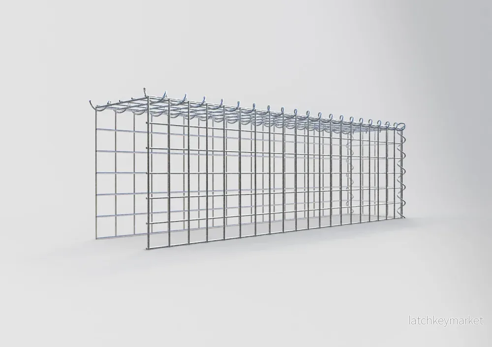 Extra gabion typ 4 100 cm x 30 cm x 20 cm (L x H x D), maskstorlek 5 cm x 5 cm, spiral - Bild 2
