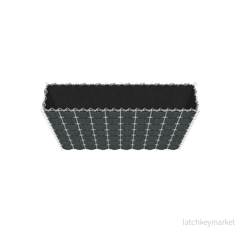Grön gabion med fleece & insynsskydd 100 cm x 70 cm x 20 cm (L x H x D), maskstorlek 5 cm x 10 cm, spiral - Bild 3