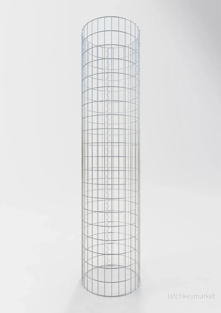 Gabionpelare rund 47 cm diameter, 200 cm höjd, maskstorlek 5 cm x 10 cm - Bild 2