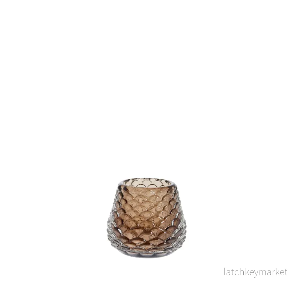Conia värmeljushållare H6,5 cm. brun Conia värmeljushållare H6,5 cm. brun