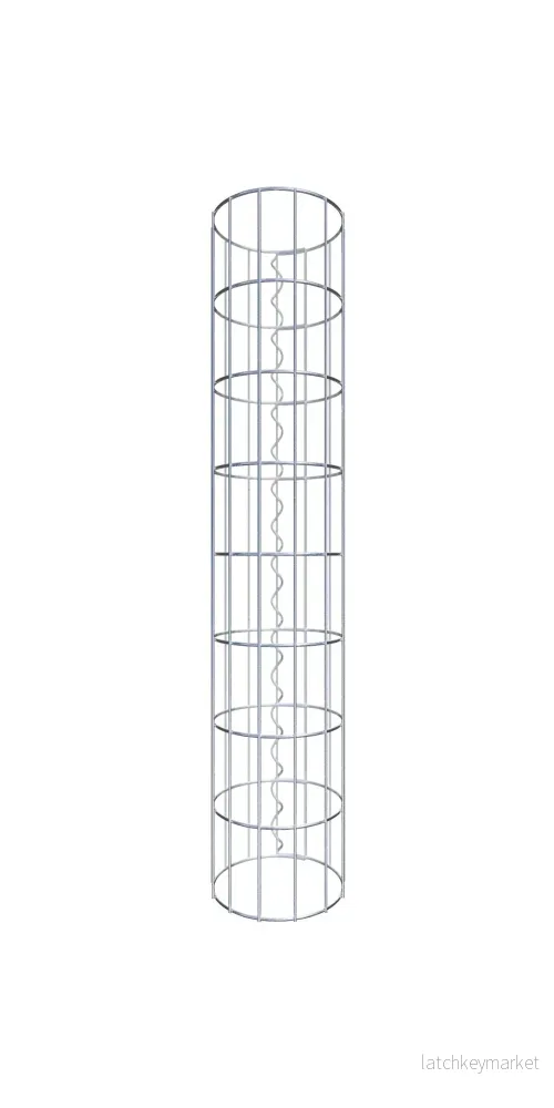 Gabionpelare rund 22 cm diameter, 80 cm höjd, maskstorlek 5 cm x 10 cm Gabionpelare rund 22 cm diameter, 80 cm höjd, maskstorlek 5 cm x 10 cm